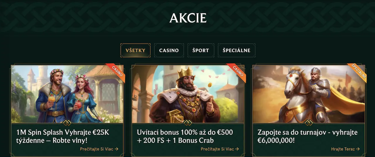 bonusy casinia casino