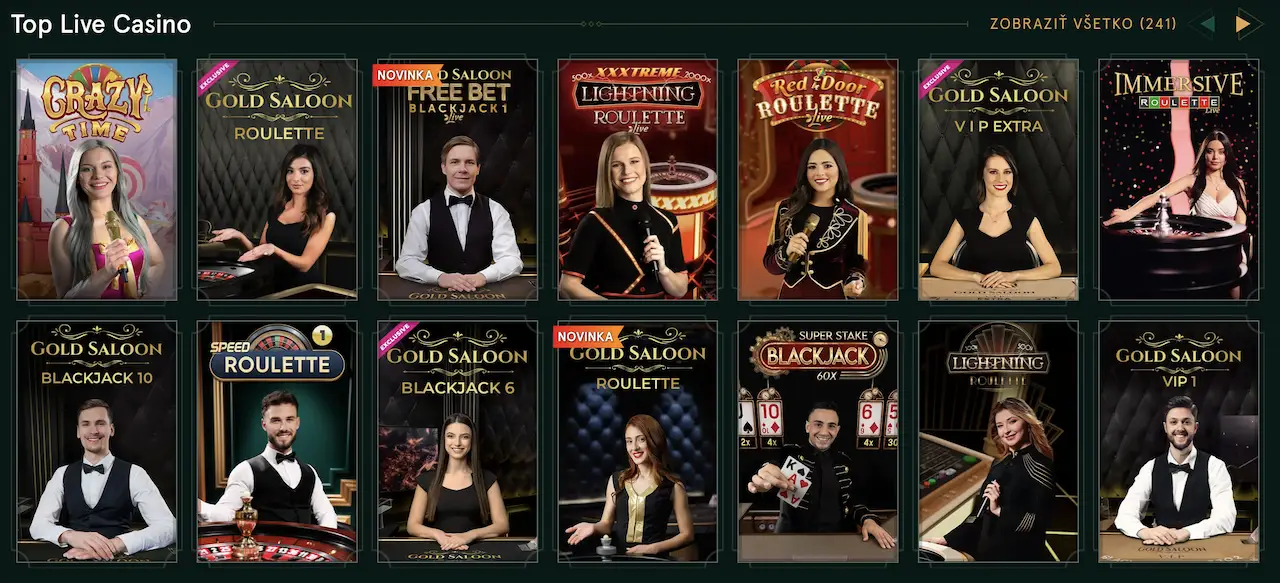 live casino Casinia Casino