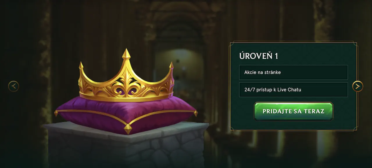 Casinia Casino VIP úrovne