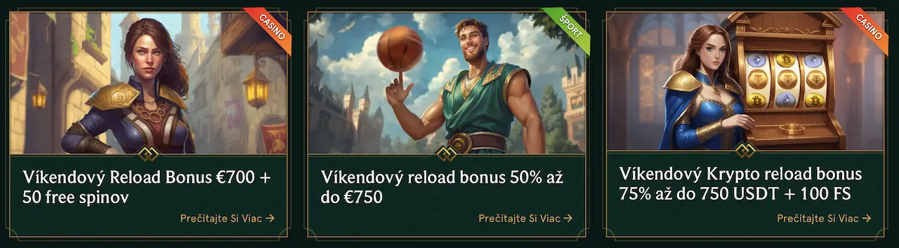 bonusy v Casinia Casino