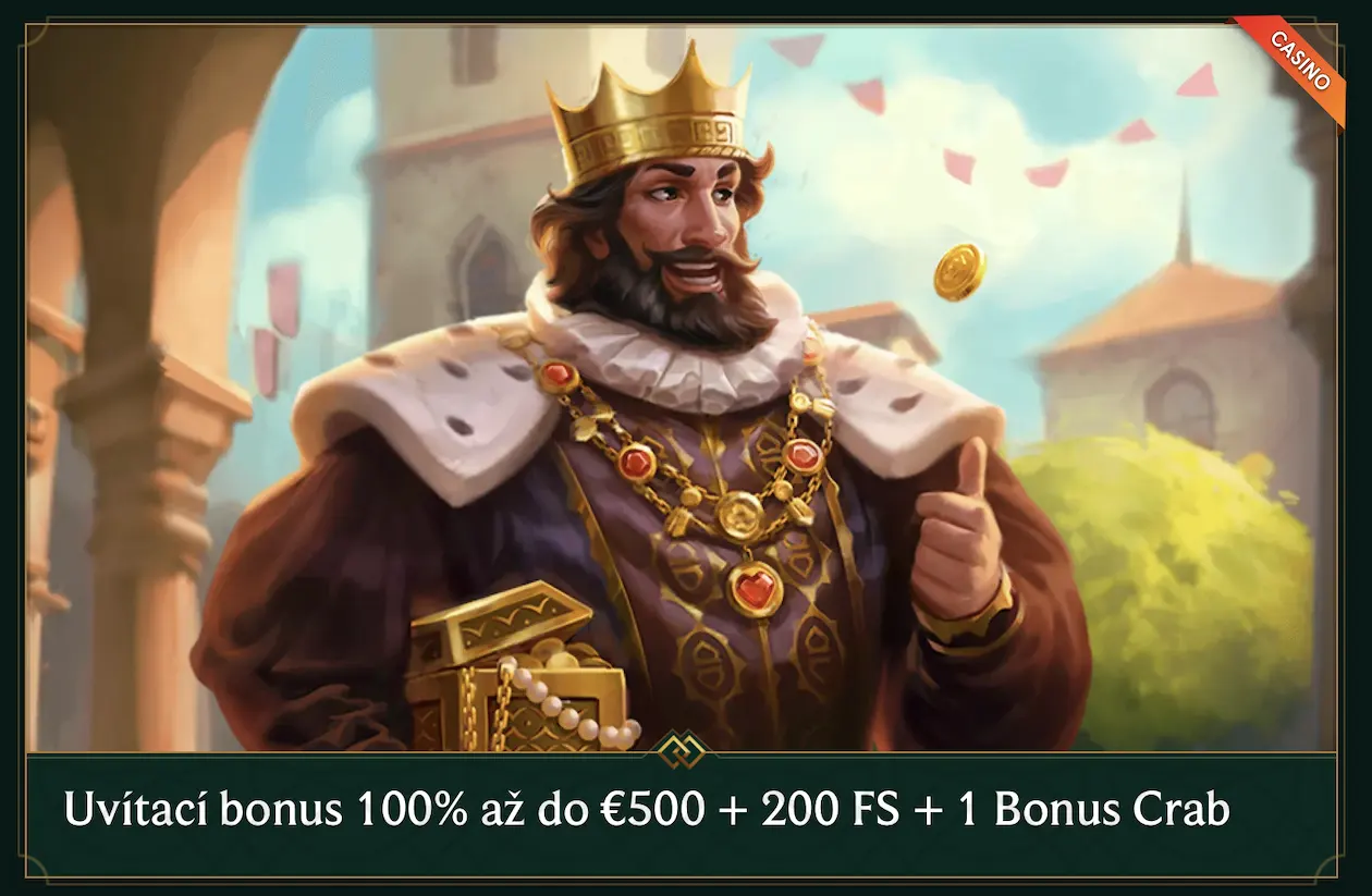 Uvítací Casinia bonus 100 % do 500 € a 200 free spinov
